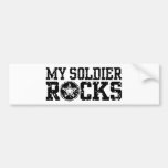 Mis rocas del soldado etiqueta de parachoque