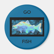 Mis salmones azules iman de nevera