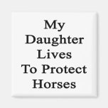 Mis vidas de la hija para proteger caballos iman para frigorífico