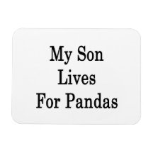 Mis vidas del hijo para las pandas iman de vinilo