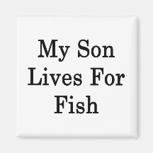 Mis vidas del hijo para los pescados iman para frigorífico
