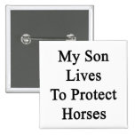 Mis vidas del hijo para proteger caballos pin