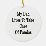 Mis vidas del papá para tomar el cuidado de pandas adornos