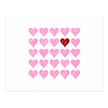 Mismo corazones de la cereza tarjeta postal