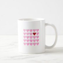 Mismo corazones de la cereza tazas