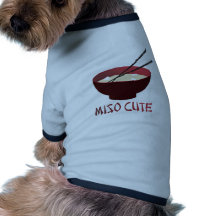 Miso lindo camisetas de mascota