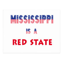 Mississippi es un estado rojo tarjeta postal