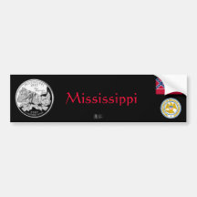 MISSISSIPPI PEGATINA DE PARACHOQUE
