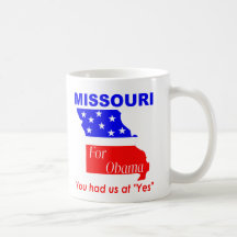 Missouri para Obama Tazas