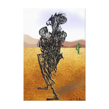 MÍSTICO DEL DESIERTO LIENZO ENVUELTO PARA GALERIAS