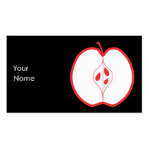 Mitad de un Apple rojo Tarjeta Personal