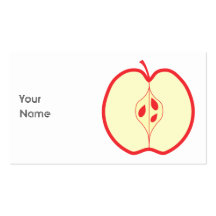 Mitad de un Apple rojo Tarjetas Personales