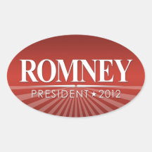 Mitt Romney 2012 Calcomania De Oval