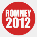 MITT ROMNEY 2012 ETIQUETA REDONDA