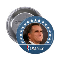 Mitt Romney 2012 - pinback de la foto con las estr