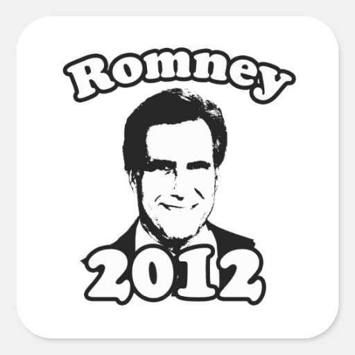 Mitt Romney 2012 retro Calcomanía Cuadradas Personalizada