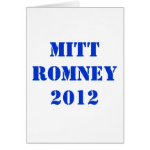 MITT ROMNEY 2012 TARJETON