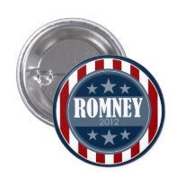 Mitt Romney - barras y estrellas retras Pins