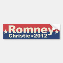 Mitt Romney Chris Christie - presidente VP 2012 Pegatina De Parachoque