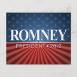 Mitt Romney para el presidente 2012 Tarjetas Publicitarias