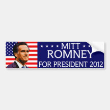 Mitt Romney para el presidente 2012 Pegatina De Parachoque