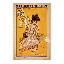 Mlle. Fifi, "aquí estoy!" Teatro retro Tarjetas Postales