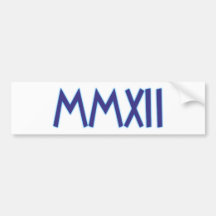 MMXII 2012 AUTO AUFKLEBER