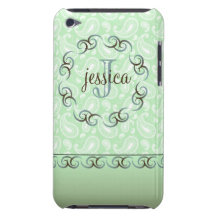 MOD linda elegante del remolino de la inicial del  iPod Touch Carcasa