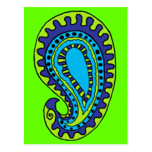 MOD Paisley Postales