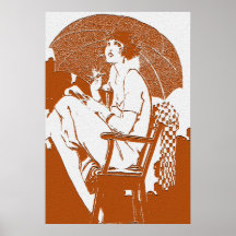 moda de la aleta de los años 20 poster