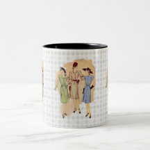Moda de los años 40 del vintage tazas de café