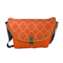Moda del amarillo anaranjado del modelo del trébol bolsas messenger