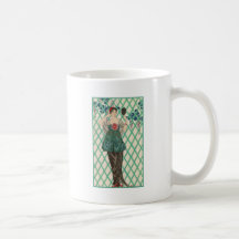 Moda del francés del vintage taza de café