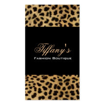 Moda elegante del estampado leopardo tarjeta de visita