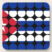 Moda femenina elegante de Cuba: Bandera del cubano Posavasos