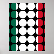 Moda femenina elegante de México: Bandera mexicana Posters