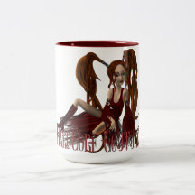 Moda gótica 2 de las costuras incondicionales tazas de café