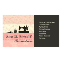 Moda hecha a mano femenina Moda Plantillas De Tarjetas Personales