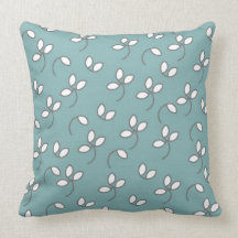 MODA PILLOW_ 132 SEAFOAM/WHITE/GRAY FLORAL COJIN