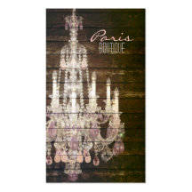 moda púrpura de París de la lámpara del barnwood d Tarjeta De Visita