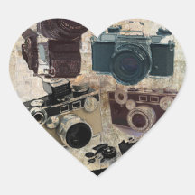 Moda retra de las cámaras del Grunge del vintage Colcomanias De Corazon
