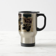 Moda retra de las cámaras del Grunge del vintage Tazas De Café