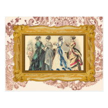 Modas elegantes del Victorian Tarjeta Postal