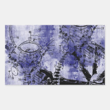 Modelo 227 del Grunge Rectangular Pegatina