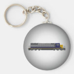 modelo 3D: Motor del tren: Ferrocarril: Llavero