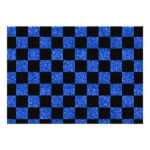 Modelo a cuadros azul y negro del brillo comunicados personales 