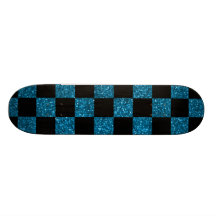 Modelo a cuadros azul y negro del brillo monopatin