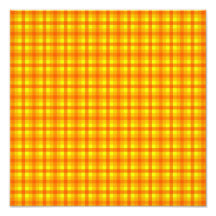 Modelo a cuadros retro amarillo-naranja y rojo impresion fotografica
