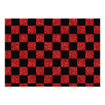 Modelo a cuadros rojo y negro del brillo comunicado