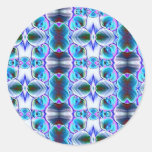 Modelo abstracto azul pegatinas